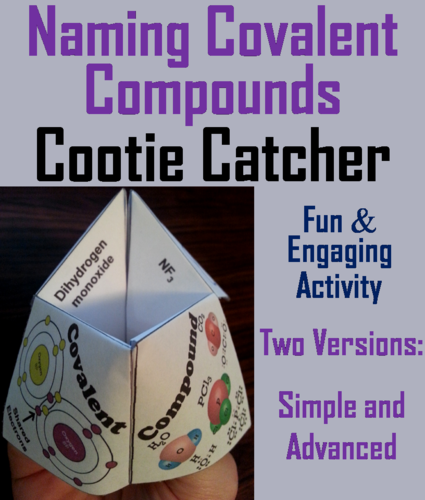 Naming Covalent Compounds Cootie Catchers