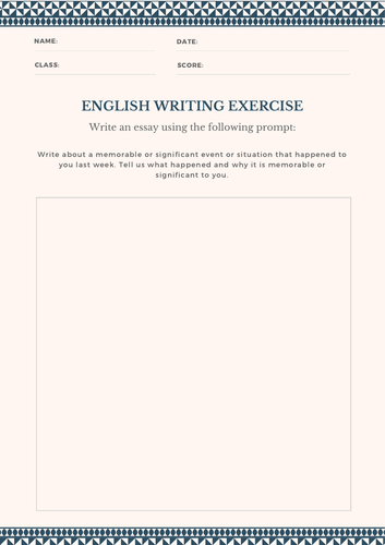English Writing Prompts