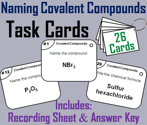 Naming Covalent Compounds Task Cards