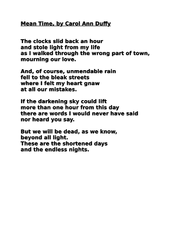 Carol Ann Duffy poems