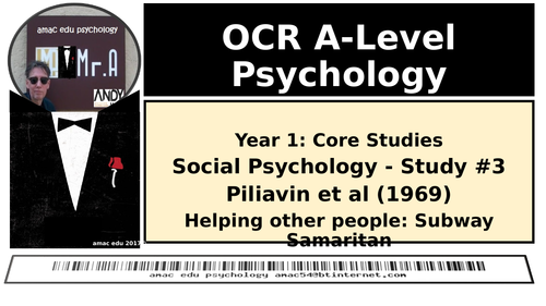 OCR A-Level Psychology: Core Study #3 Piliavin et al (1969)