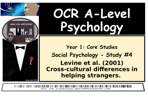 OCR A-Level Psychology: Core Study #4 Levine et al (2001)