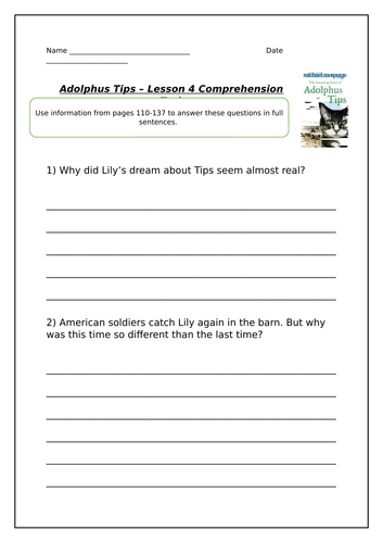 Guided reading planning for Adolphus Tips