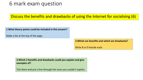 ICT GCSE 6 mark question practise with peer marking