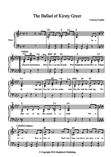 The Ballad of Kirsty Greer (song)