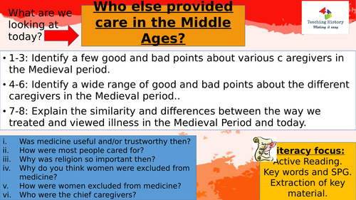 What tpes of care were available in the Middle Ages?