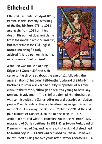 Ethelred II Handout