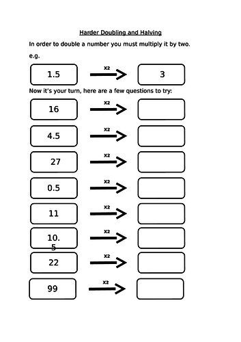 Harder Doubling and Halving