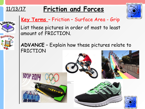 Friction & Drag Force (air resistance) 2 lessons