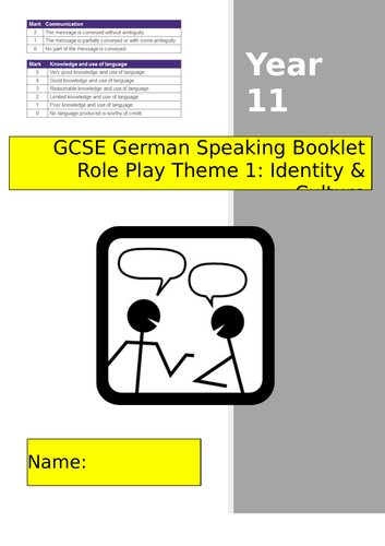 GCSE German Role Play Revision