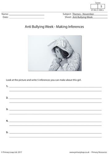 Anti Bullying Week - Making Inferences