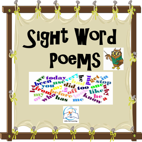 Sight Word Poems {First 33 Sight Words}