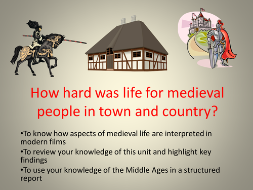This resource explains how hard was life for people  who lived in the Medieval Times.