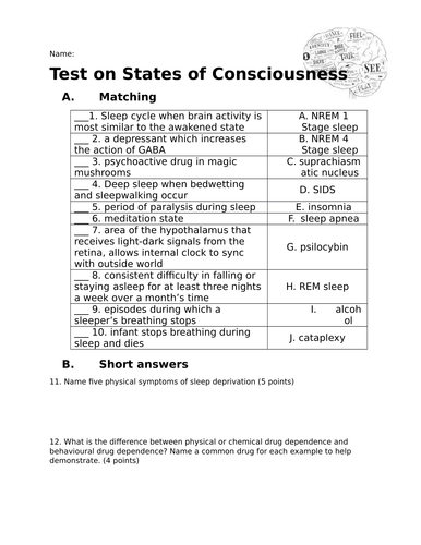 States of Consciousness Test