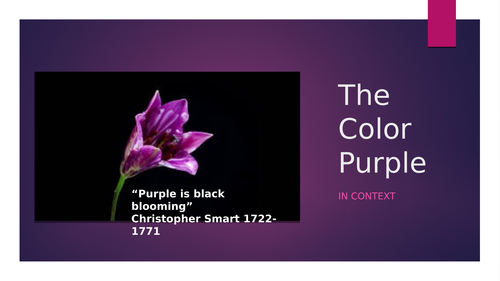 The Color Purple: Context