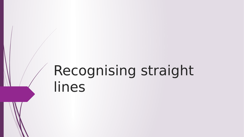 Identifying basic straight line graphs