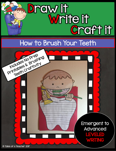 how-to-brush-your-teeth-writing-craftivity-teaching-resources