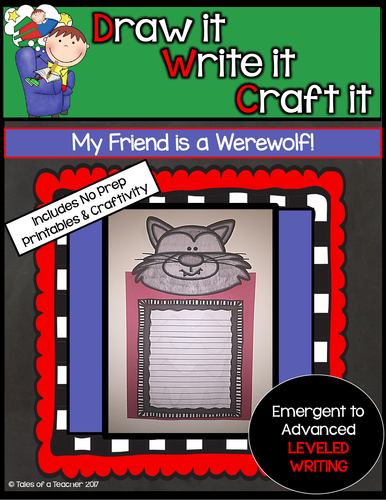 My Friend is a Werewolf! Writing Craftivity