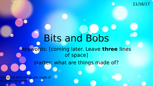 Particle Model and States of Matter