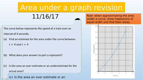 Properties of a velocity time graph revision