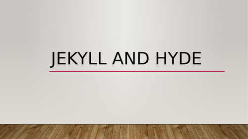 Short Introduction to Jekyll and Hyde