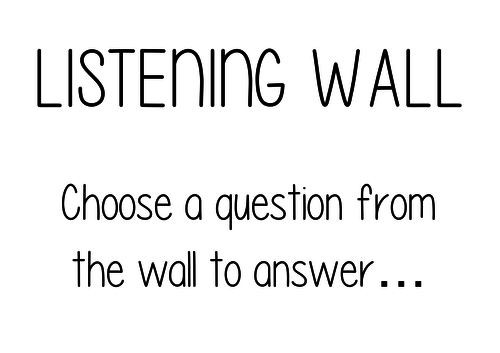 Listening wall display