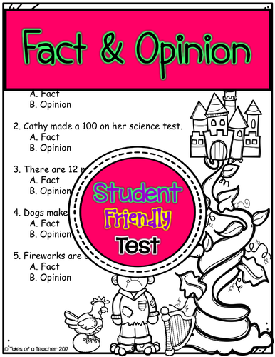 Fact and Opinion Test