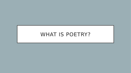 What is poetry? - Shakespeare vs. Hip Hop