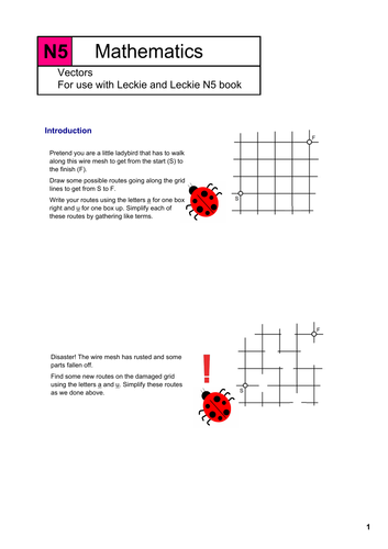 National 5 (N5) Mathematics Vectors