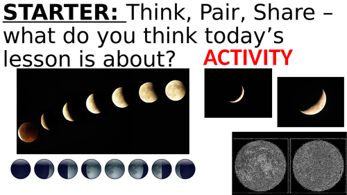Moon’s phases, phases of the moon.
