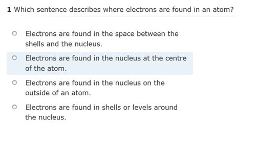 Revision quiz for AQA Science Trilogy-Unit C1- Atomic Structure