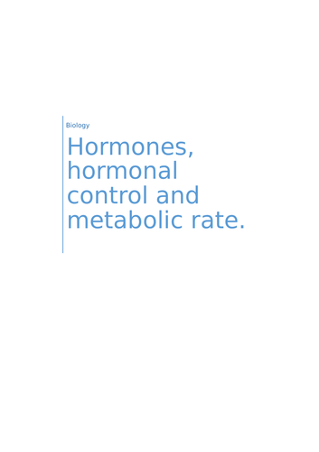 Hormones Work Book