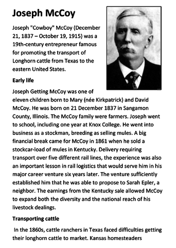 Joseph McCoy Handout