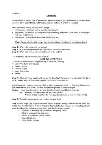 Harry Potter and the chamber of secrets - Whole Class Guided Reading