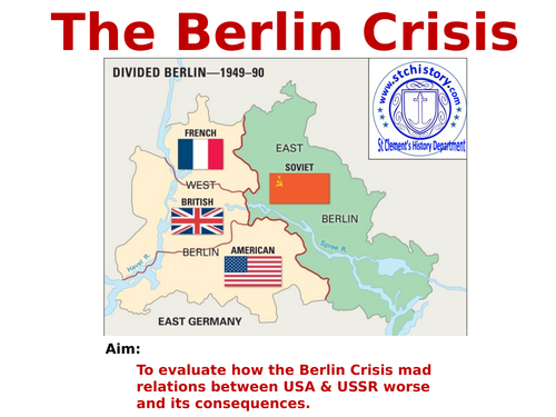 Edexcel 9-1: Cold War - Berlin Blockade & Airlift, NATO & Warsaw Pact (EDITABLE)