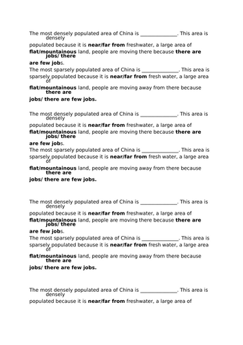 China Lesson 3 - China's Population