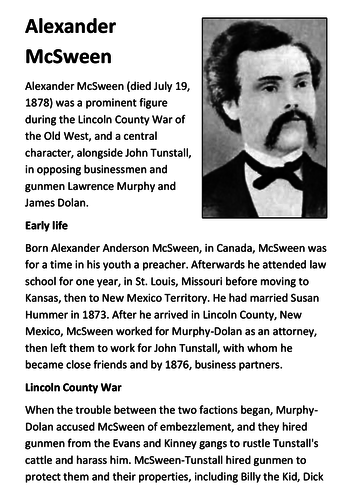 Alexander McSween Handout