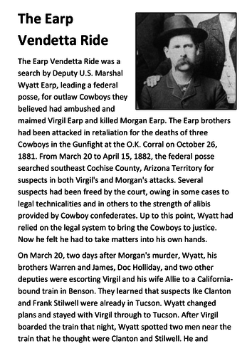 The Earp Vendetta Ride Handout