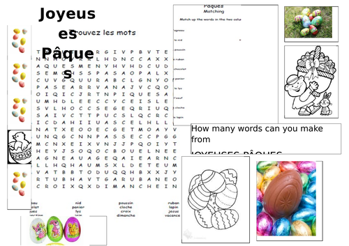 French Easter worksheet