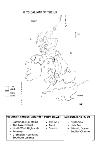 physical features of the uk teaching resources