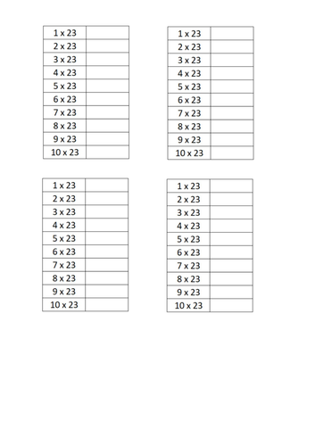 Multiplication - revision