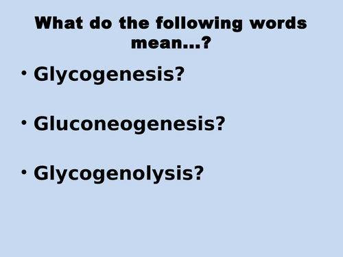 Controlling Blood Sugar Levels (Homeostasis)