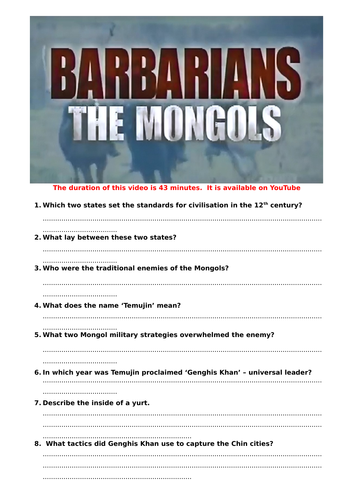 Barbarians: The Mongols