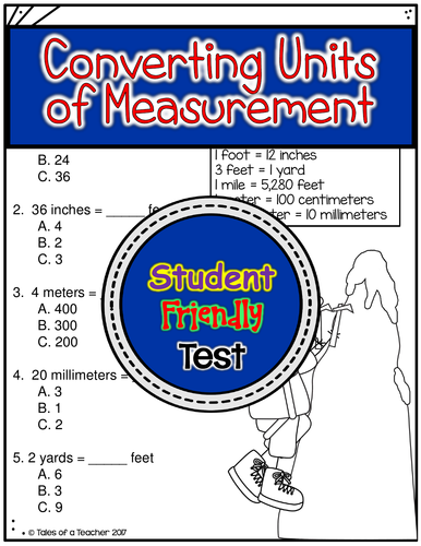 Converting Units of Measurement  Test