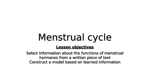 Biology GCSE foundation tier 2 lessons: menstrual cycle and contraception