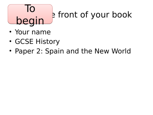 1. Introduction to Spain and the New World - Spanish exploration