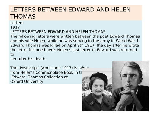 OCR EMC Anthology Letters between Edward and Helen Thomas 1917
