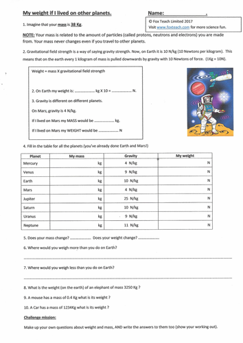 Space, geocentric, moon's phases, life cycle of a star, weight, mass. Worksheets, activities (6 + 6)