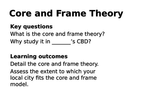Core and Frame theory