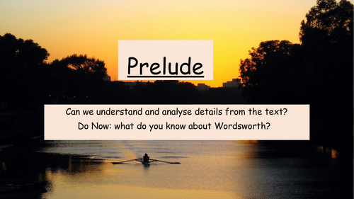 Prelude revision/ introduction/ cover lesson.